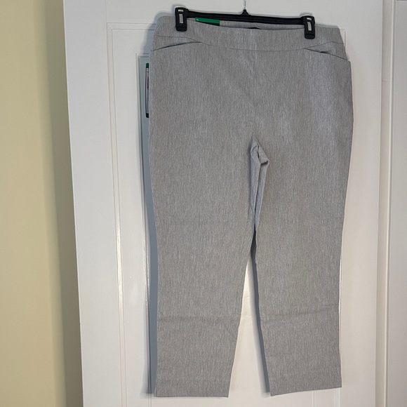 Hilary Radley Pants - NWT Hilary Radley Pull On Pants XL Gray Tummy Control Stretch Ankle Work Pants
